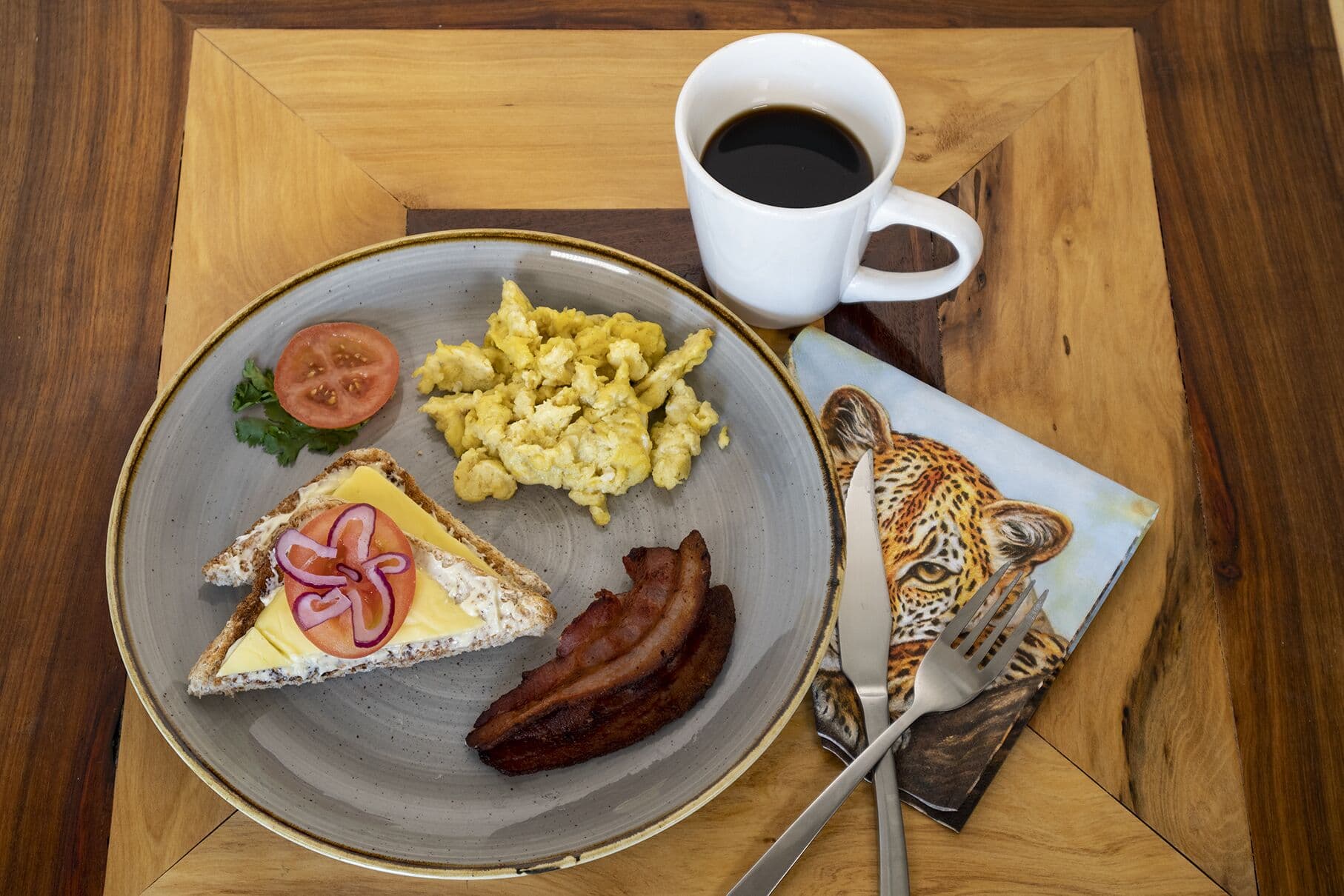 Breakfast with coffee