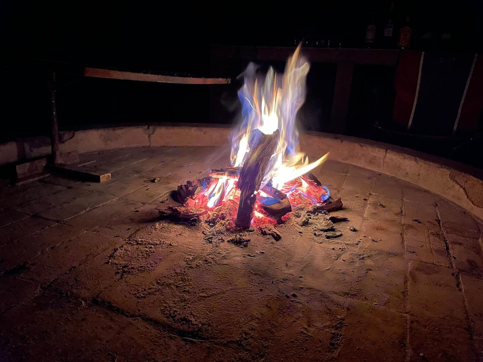 Campfire at night