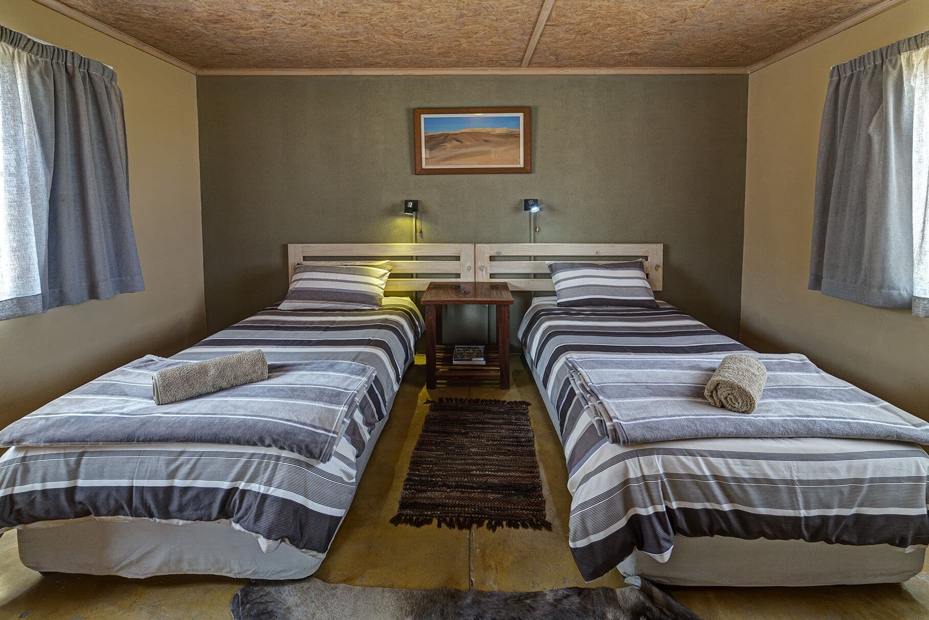 One of the guest rooms